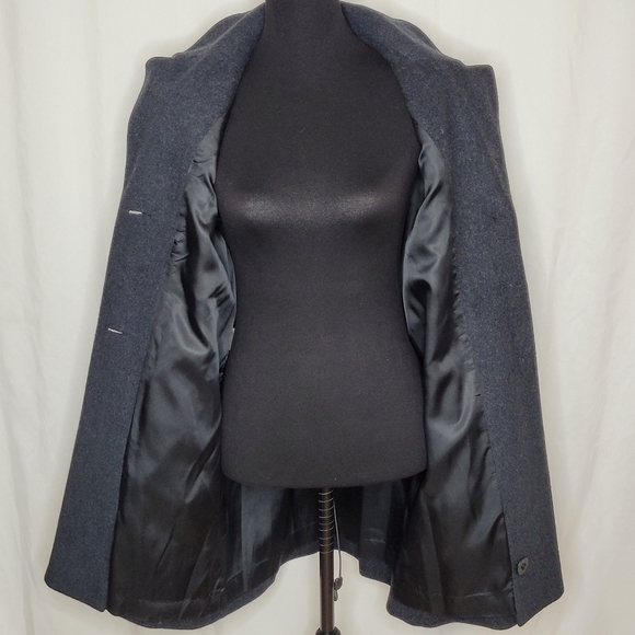 Kristen Blake Women's Wool Cashmere Blend Single Breasted Gray Top Coat - Size S - Picture 9 of 13